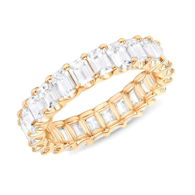 Luxury Micro Paved Square Cubic Zirconia Ring