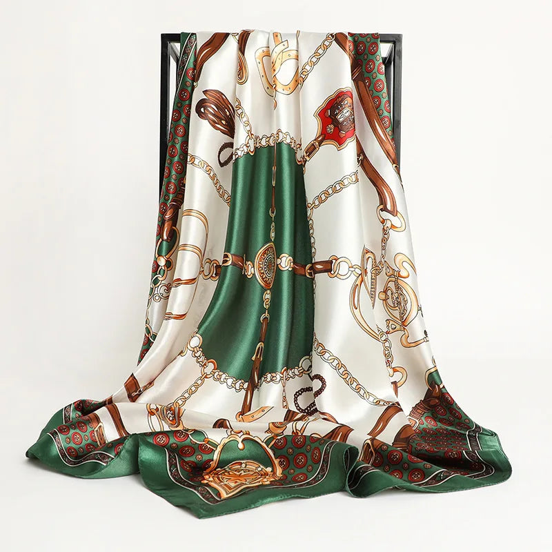 Silk Satin Square Scarf