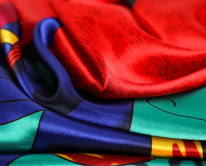 Silk Satin Square Scarf