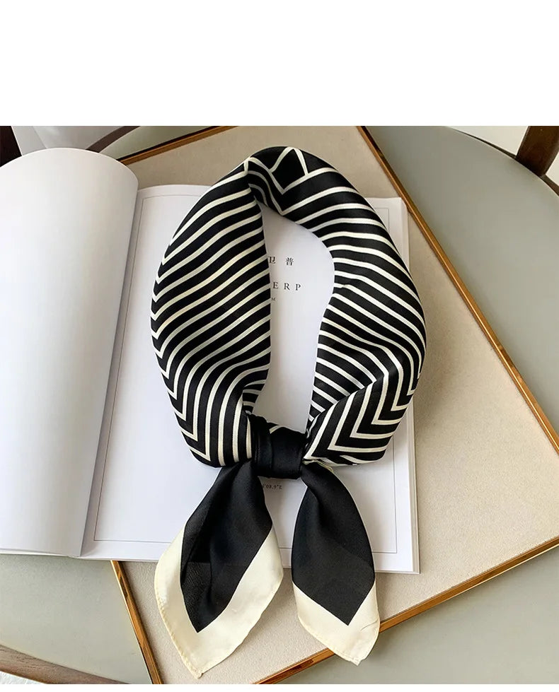 Silk Square Plaid Scarf