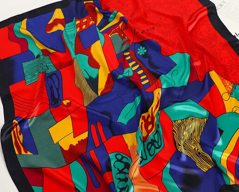 Silk Satin Square Scarf