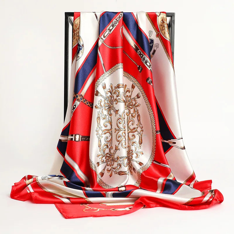 Silk Satin Square Scarf