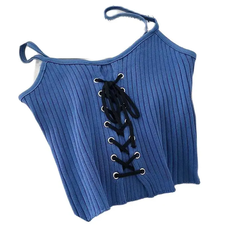 Women Bandage Y2K Crop Top