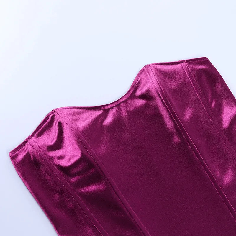 Sleeveless Slim Skinny Corset Cropped Top