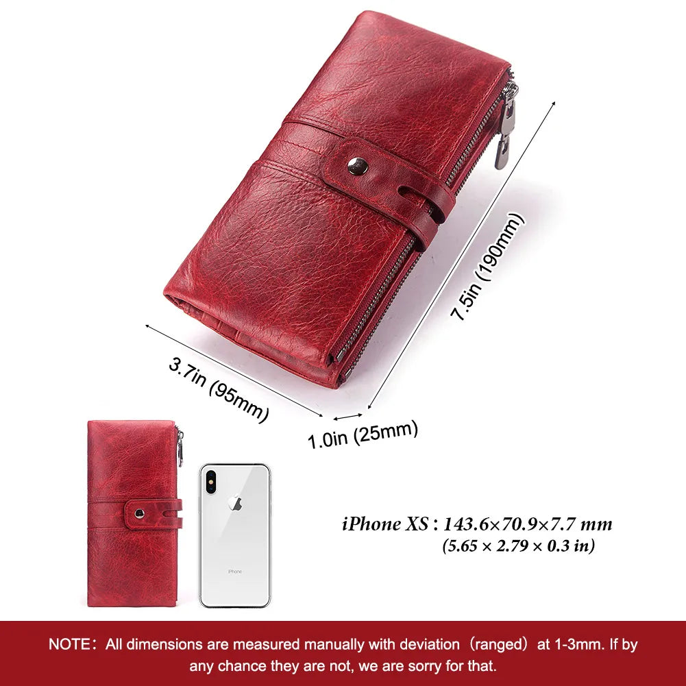 Women's Wallet Genuine Leather Long Clutch