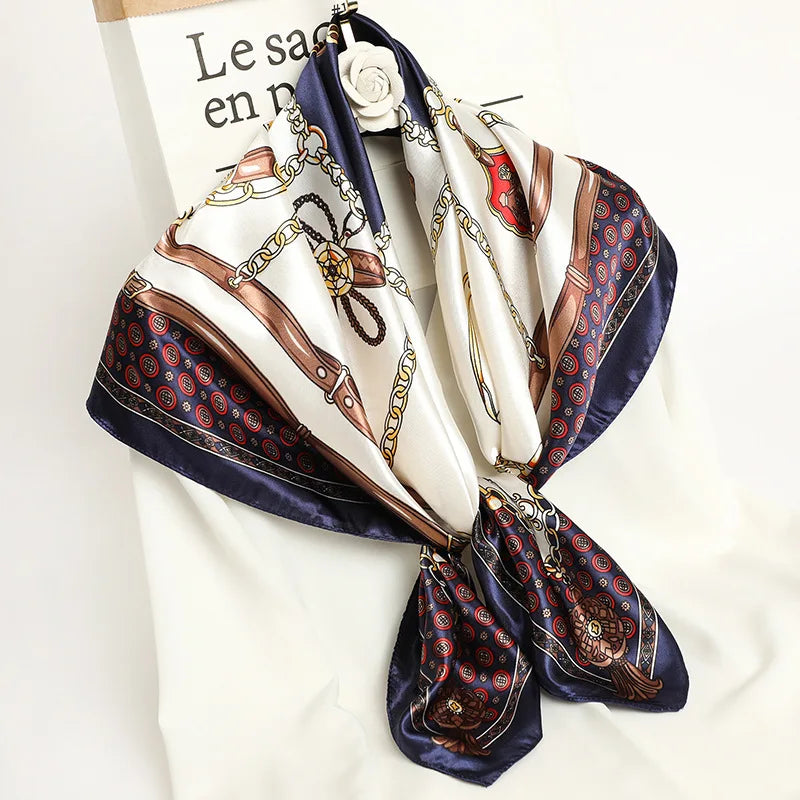 Silk Satin Square Scarf