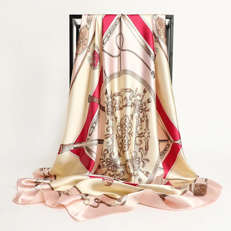 Silk Satin Square Scarf