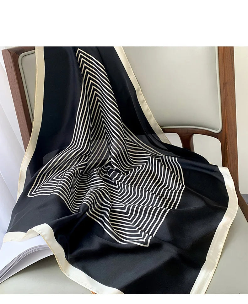 Silk Square Plaid Scarf