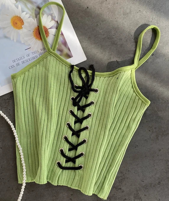Women Bandage Y2K Crop Top