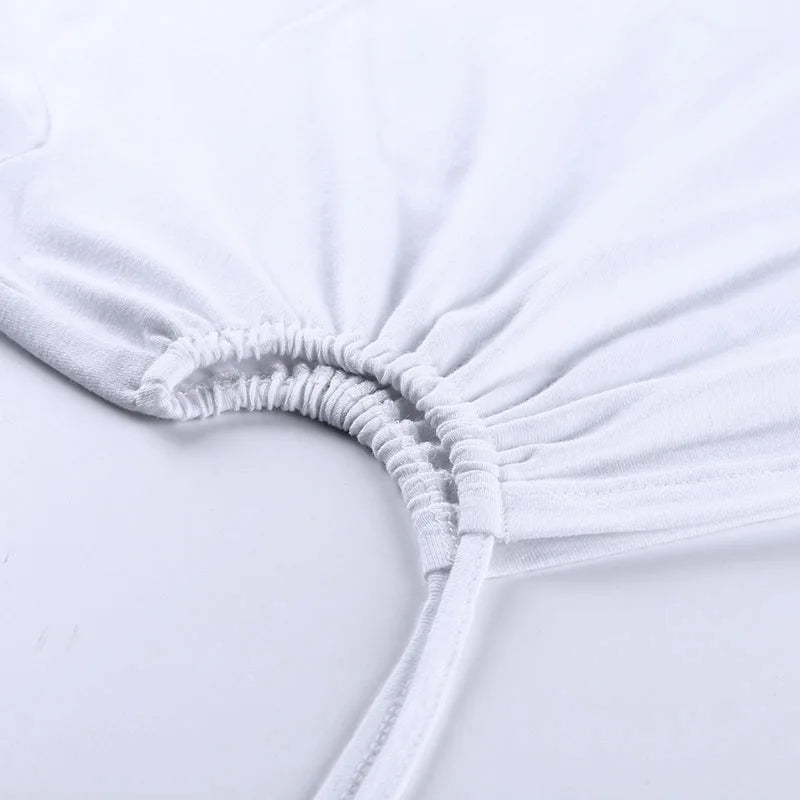 White T shirt Crop Tops