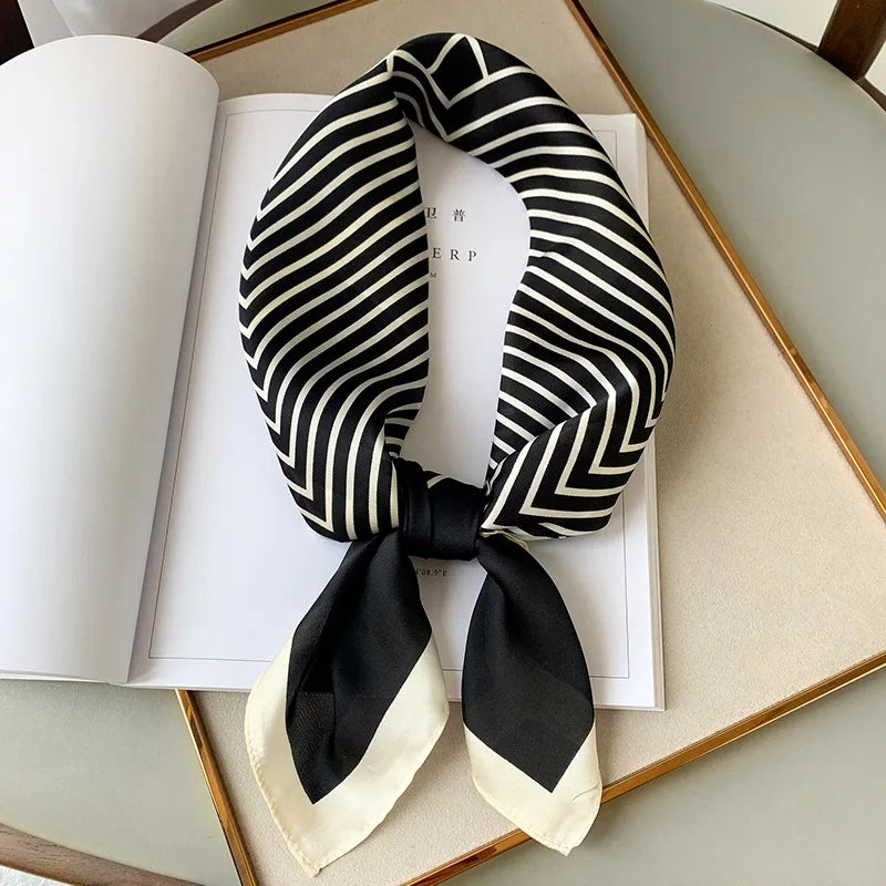 Silk Square Plaid Scarf