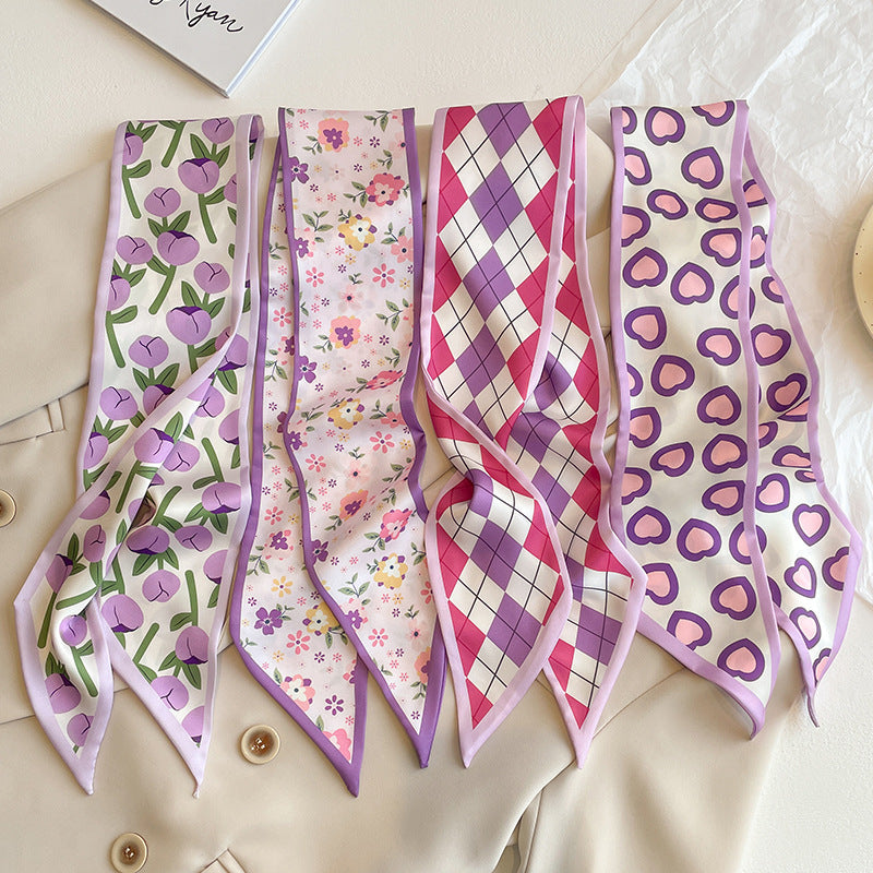 Fashion Print Hair Ribbon Scarf