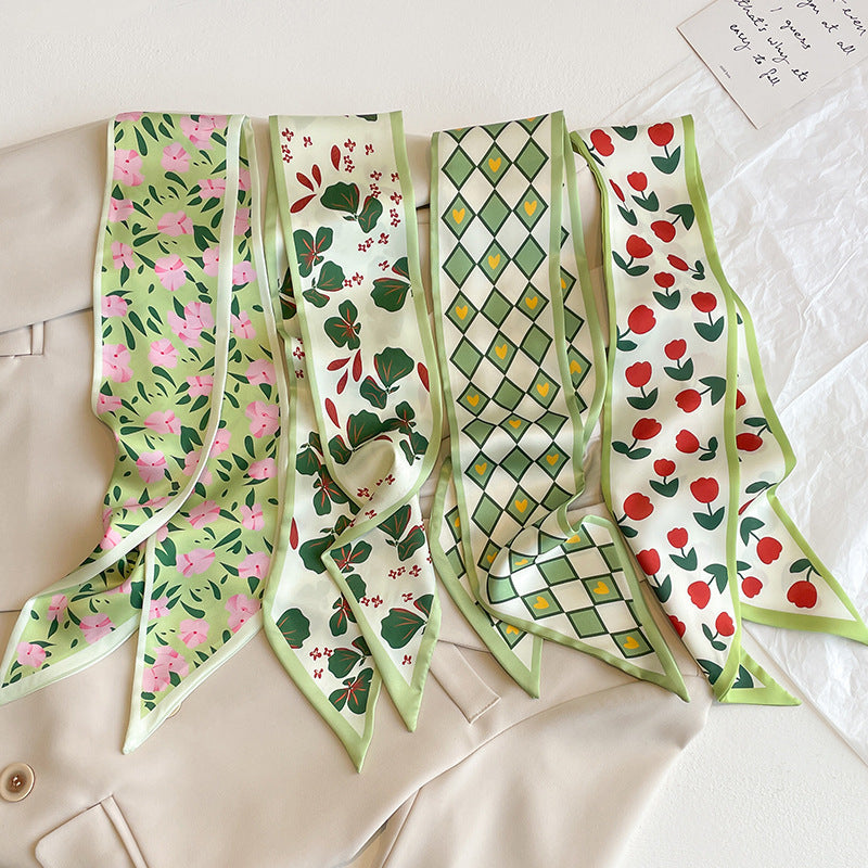 Fashion Print Hair Ribbon Scarf