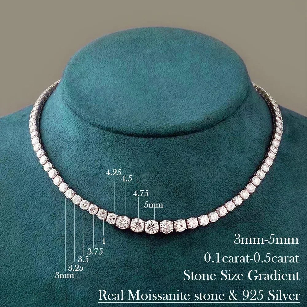 Full Moissanite Tennis Necklace