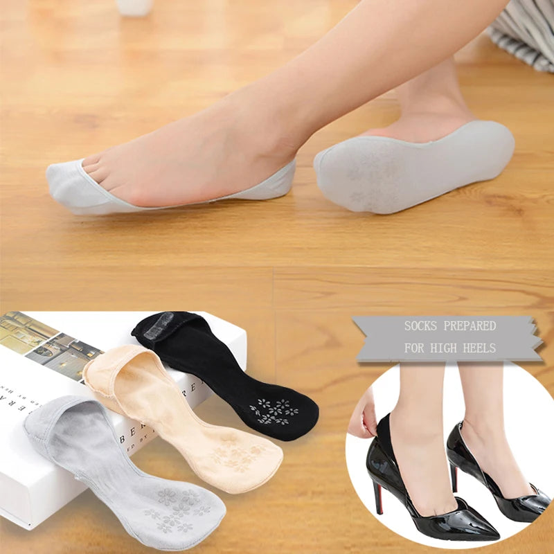 women's Super Invisible For High Heels Boat Socks