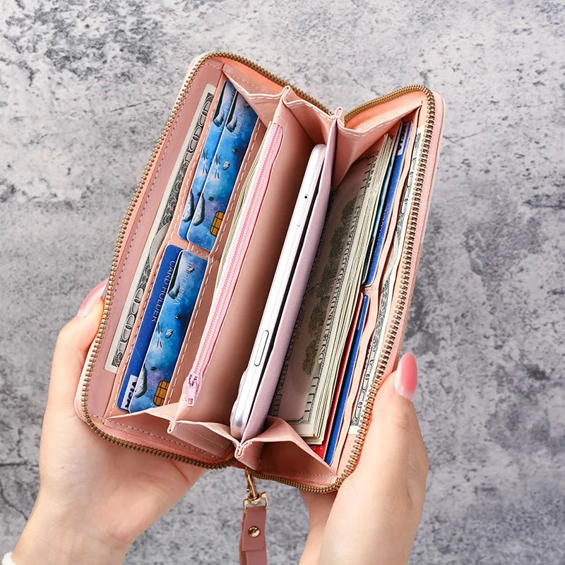 Fashion Zipper Wallets Women's Long Purses