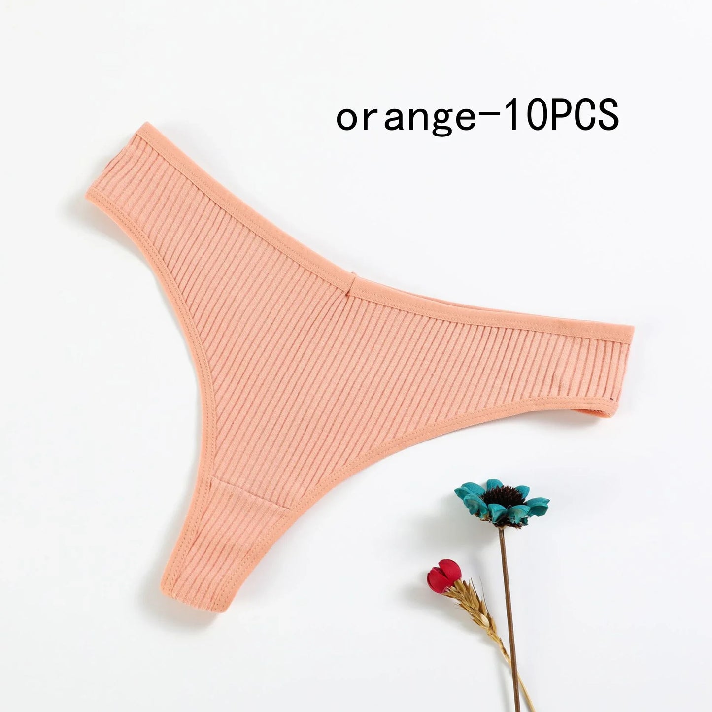 10PCS/Set Women's Panties Cotton Striped Underwear