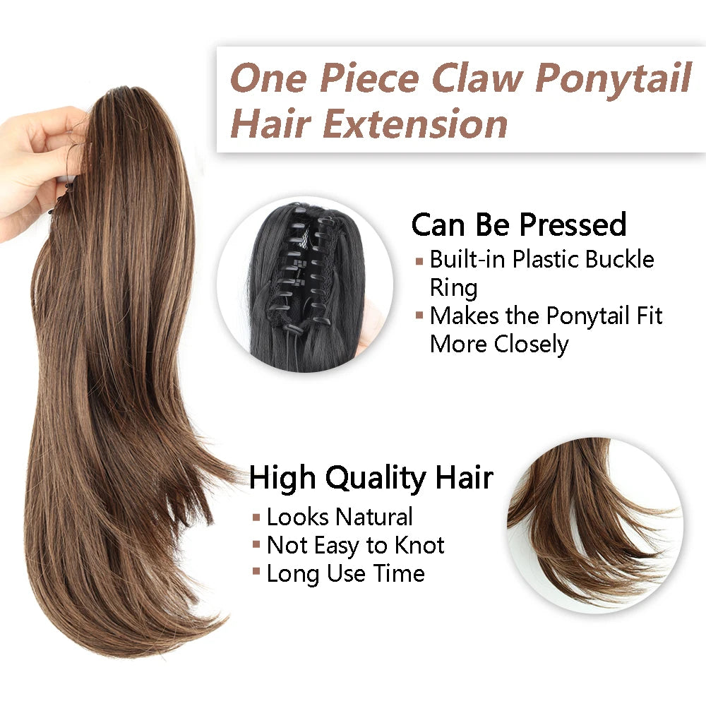 Synthetic Claw Clip Ponytail Hair Extension