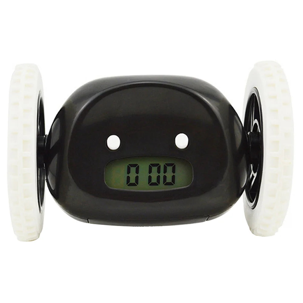 Move Jump Alarm Clock on Wheels