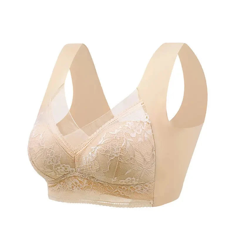 Women Large Bra Push Up Ice Silk Seamless