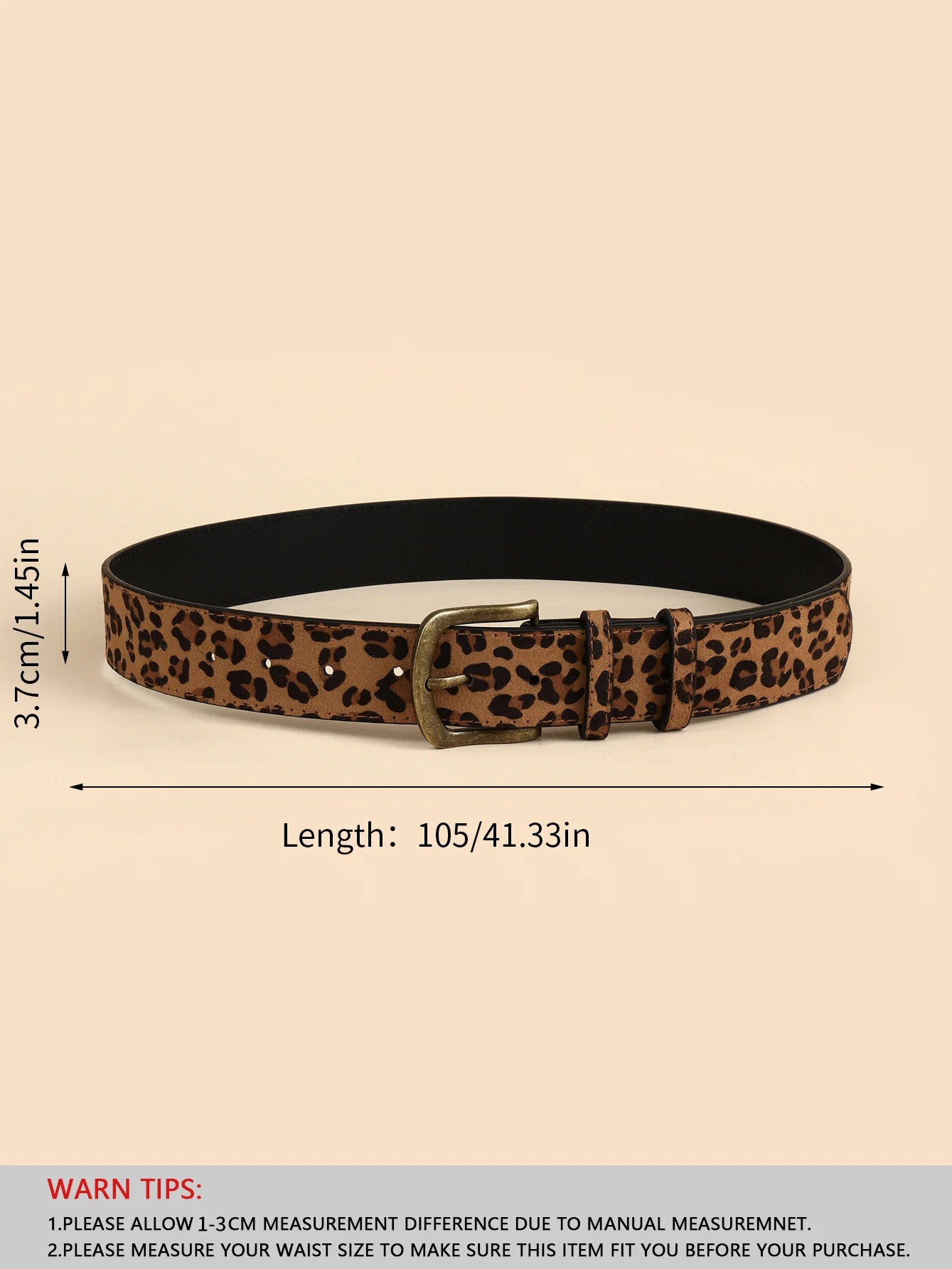 Boho Style PU Leopard Print Belt