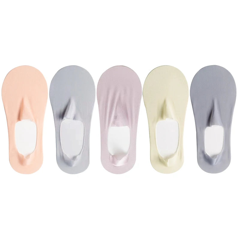 Ice Silk Solid Boat Socks