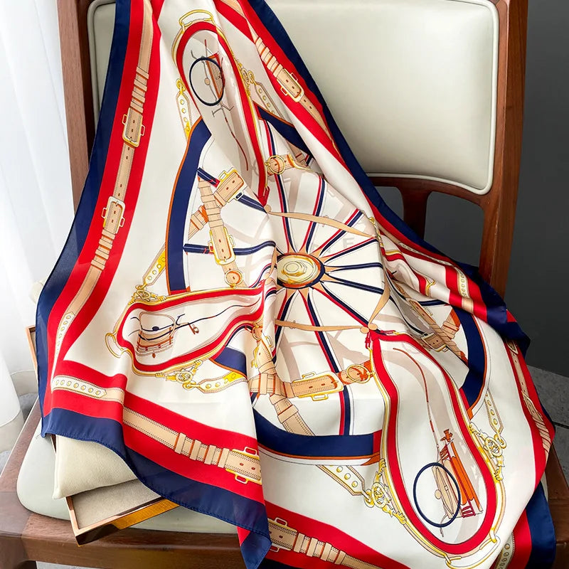 Neckerchief Female Luxury Square Scarf