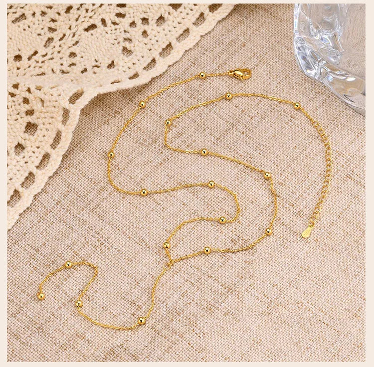 Gold Plated Lariat Necklace