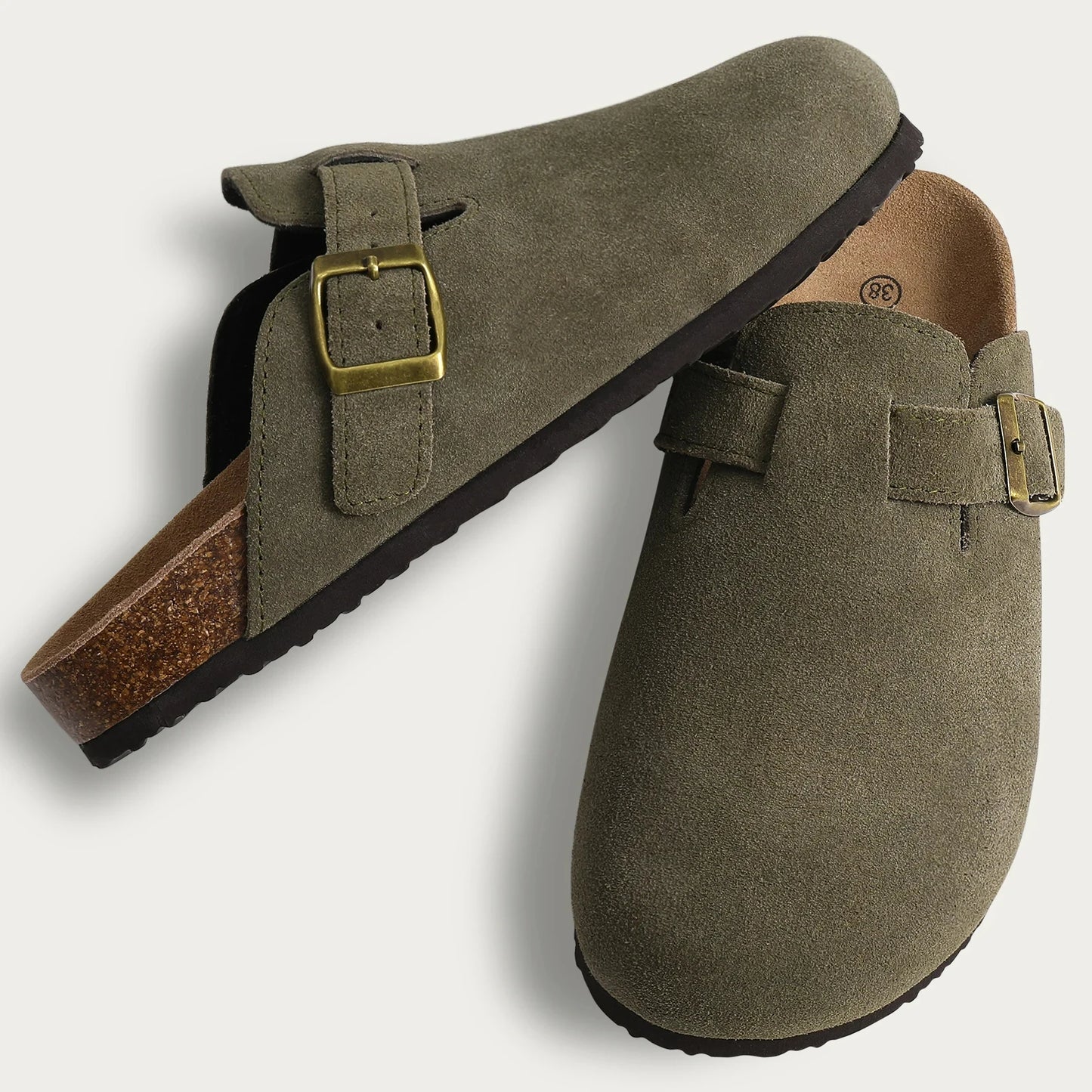 Classic Cork Antislip Outdoor Slippers With Arch Support