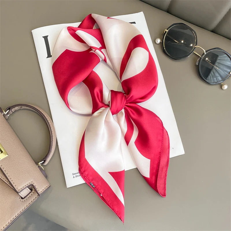 Silk Square Plaid Scarf