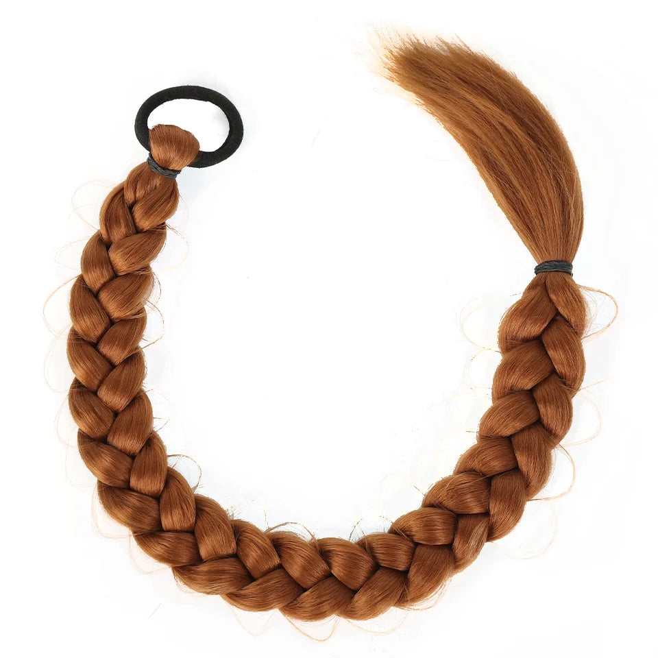 24 Inch Synthetic Long Braided Ponytail Hair Extensions