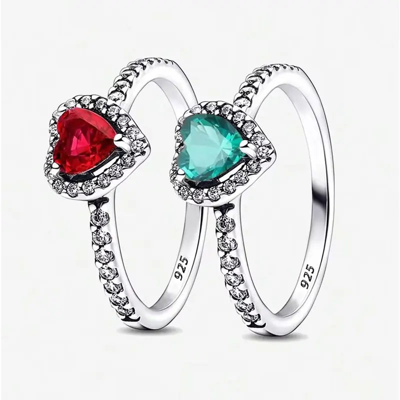 Zircon Shiny Love Heart Ring
