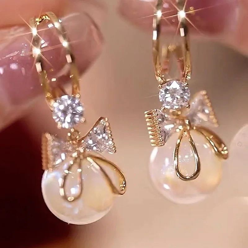 New Classic Elegant Imitation Pearl Earrings