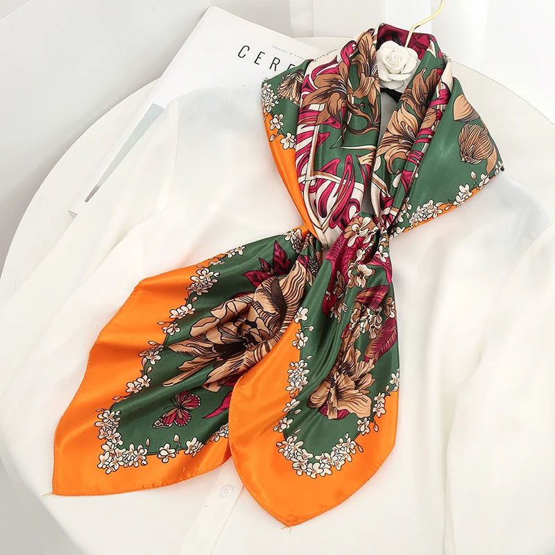 Silk Satin Square Scarf