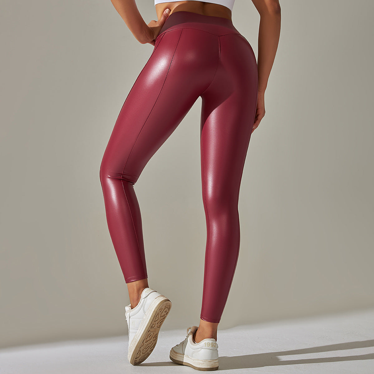 Women Sexy Skinny PU Leather Pants High Waist