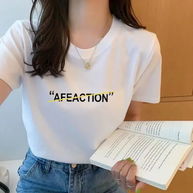 White T-shirt Short-sleeved