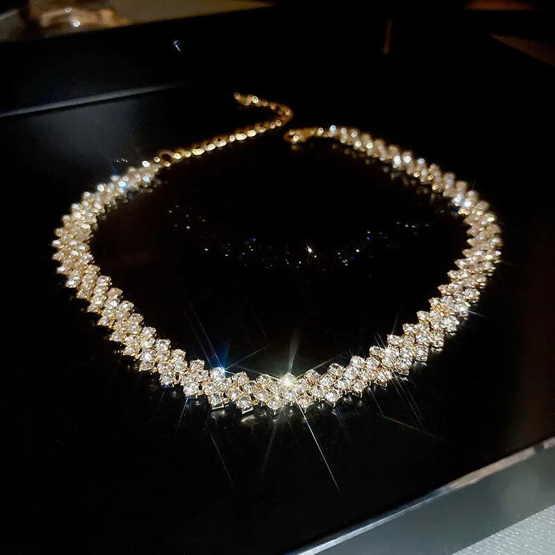 Full Rhinestone Choker Necklace