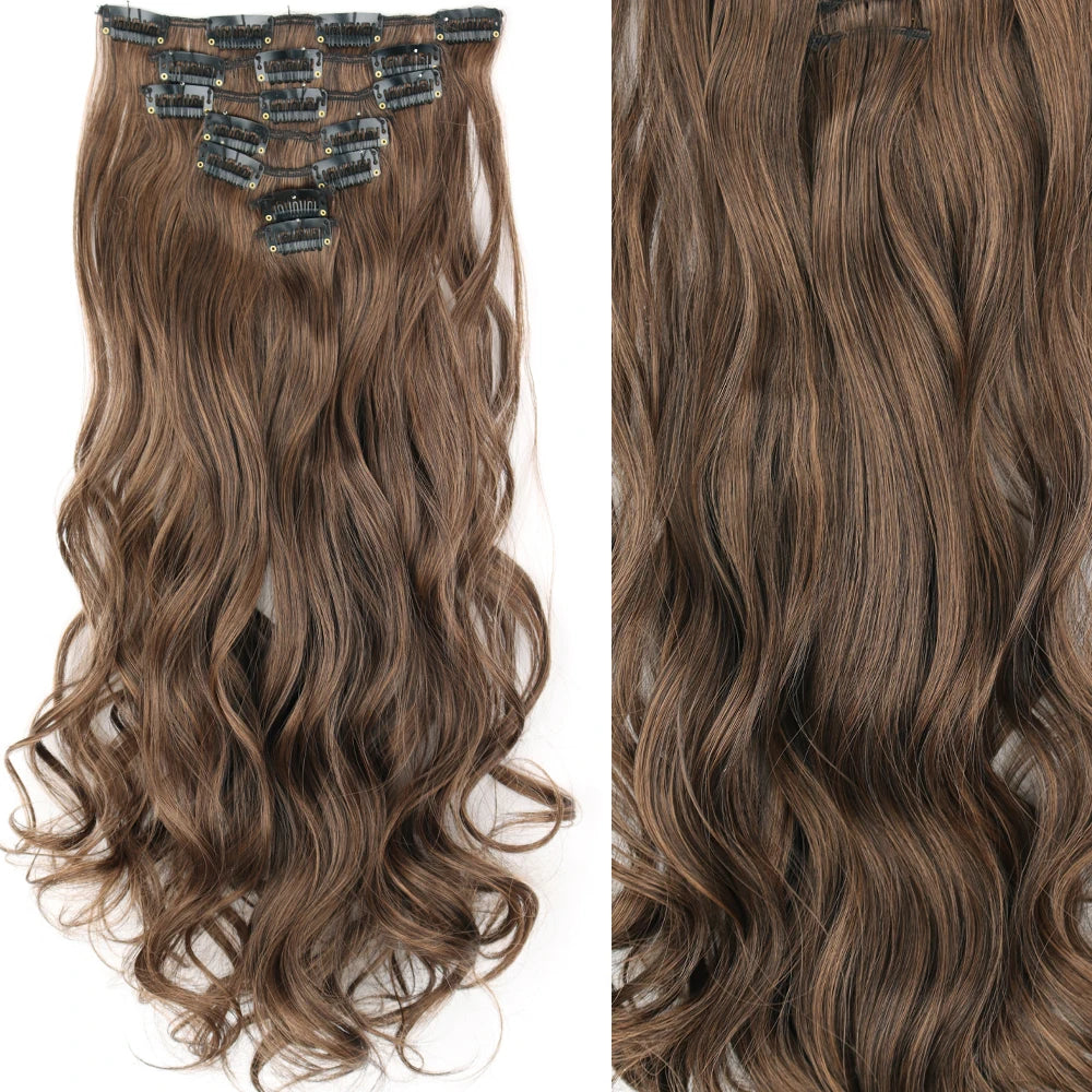 7Pcs/Set 16 Clips Hair Extension