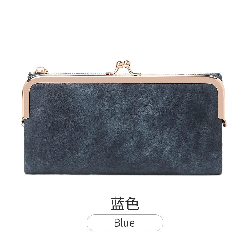 Solid Color Multi Functional Long Wallet