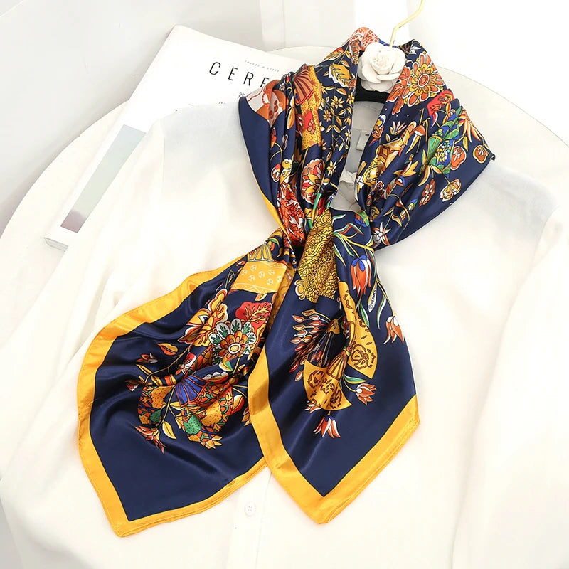 Silk Satin Square Scarf