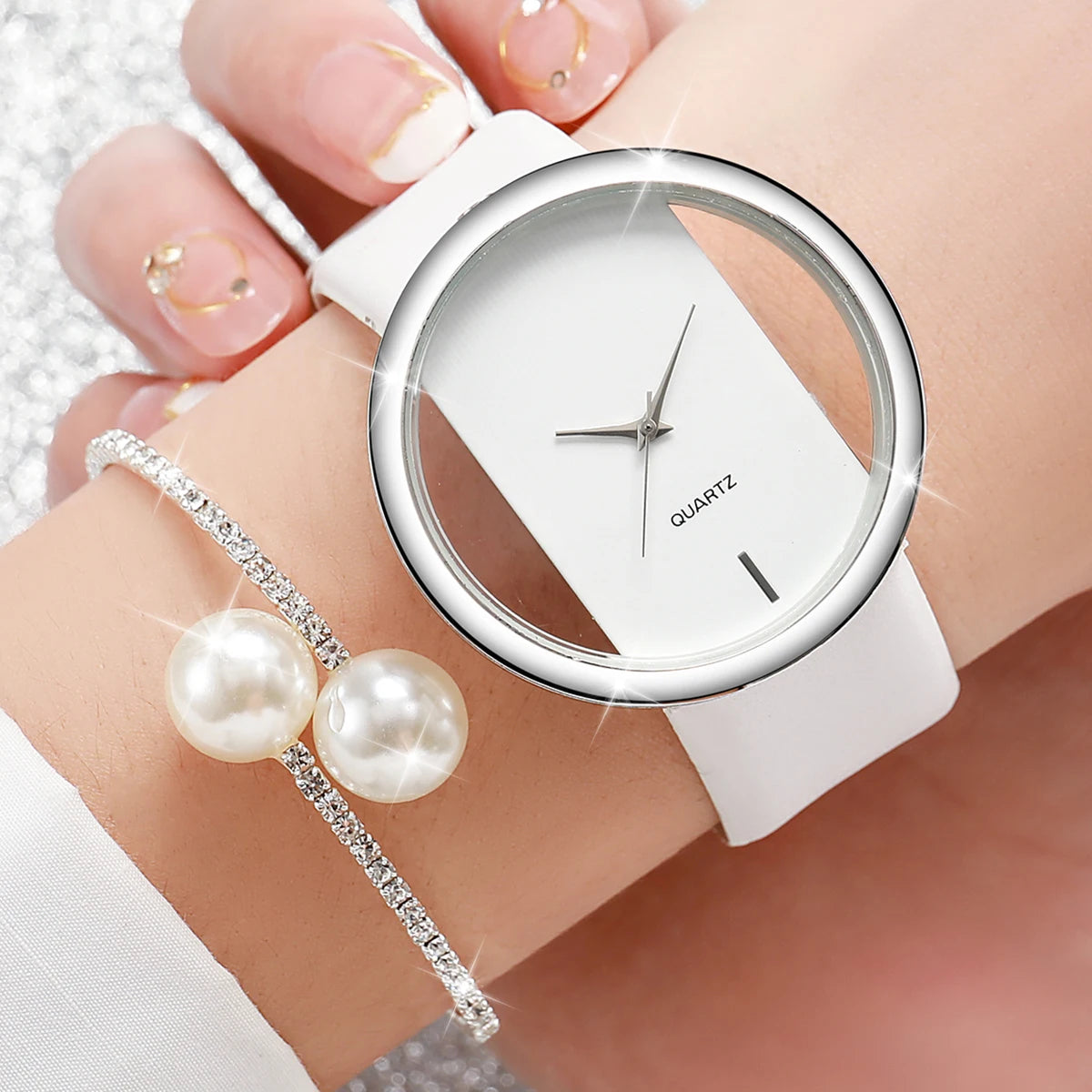 Pearl Diamond Bracelet Set (Without Box)