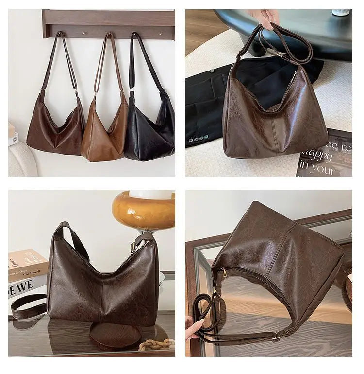 Leather Commuter Fashion Vintage Casual Tote Bag