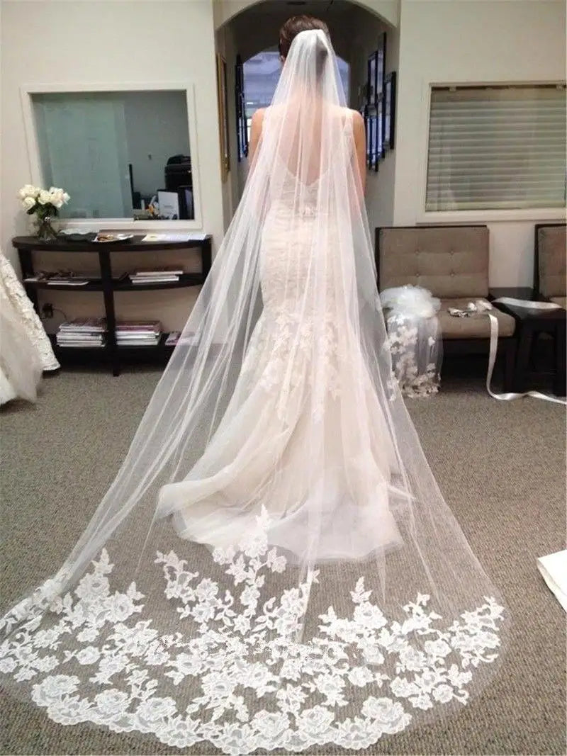 Women One-layer 3 Meters Wedding Veil