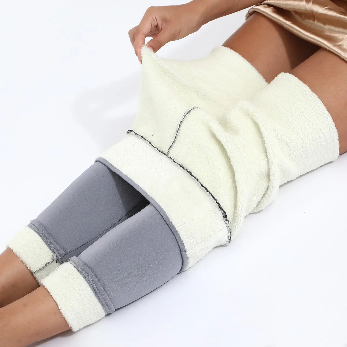 Women Lamb Fleece Legging Seamless High Waist