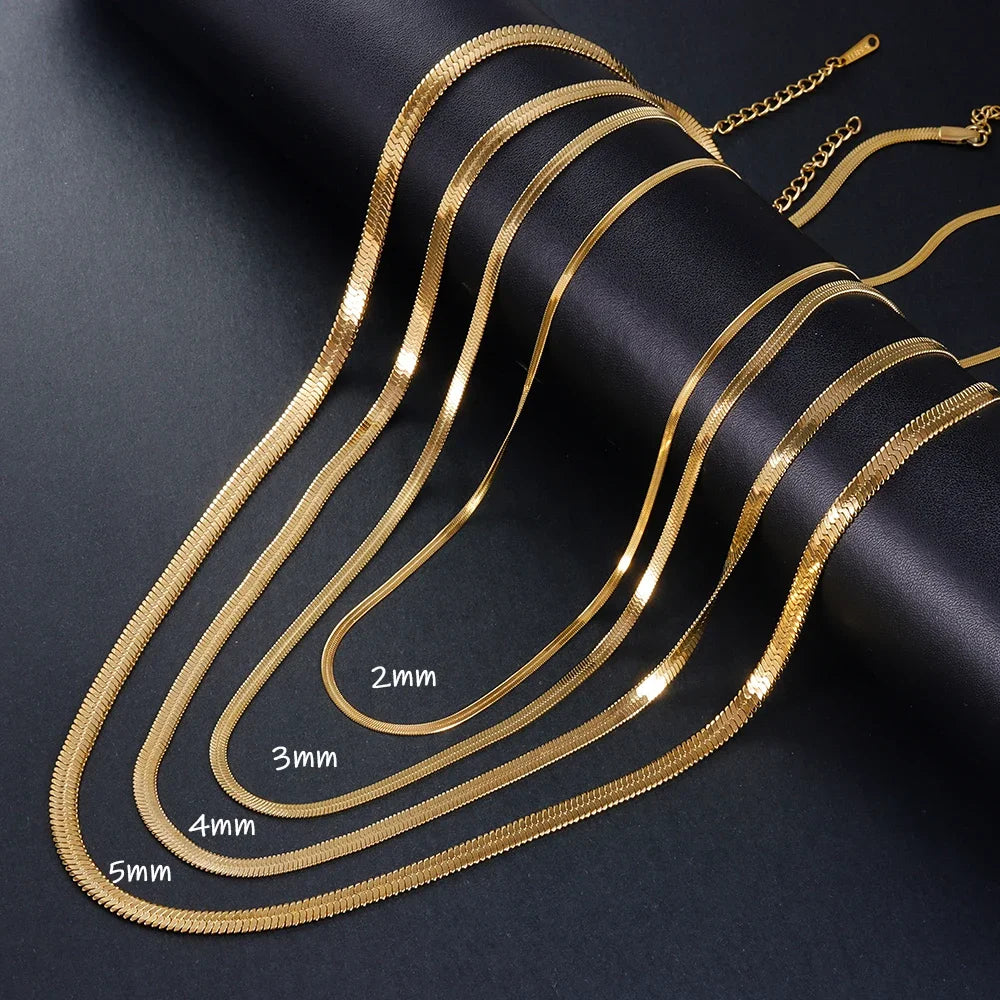925 sterling silver Gold Snake Chain
