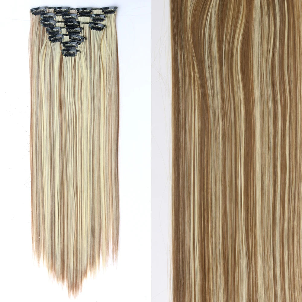 7Pcs/Set 16 Clips Hair Extension