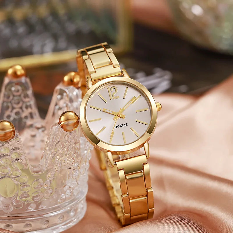 Gold Bracelet Quartz Wristwatch Watches