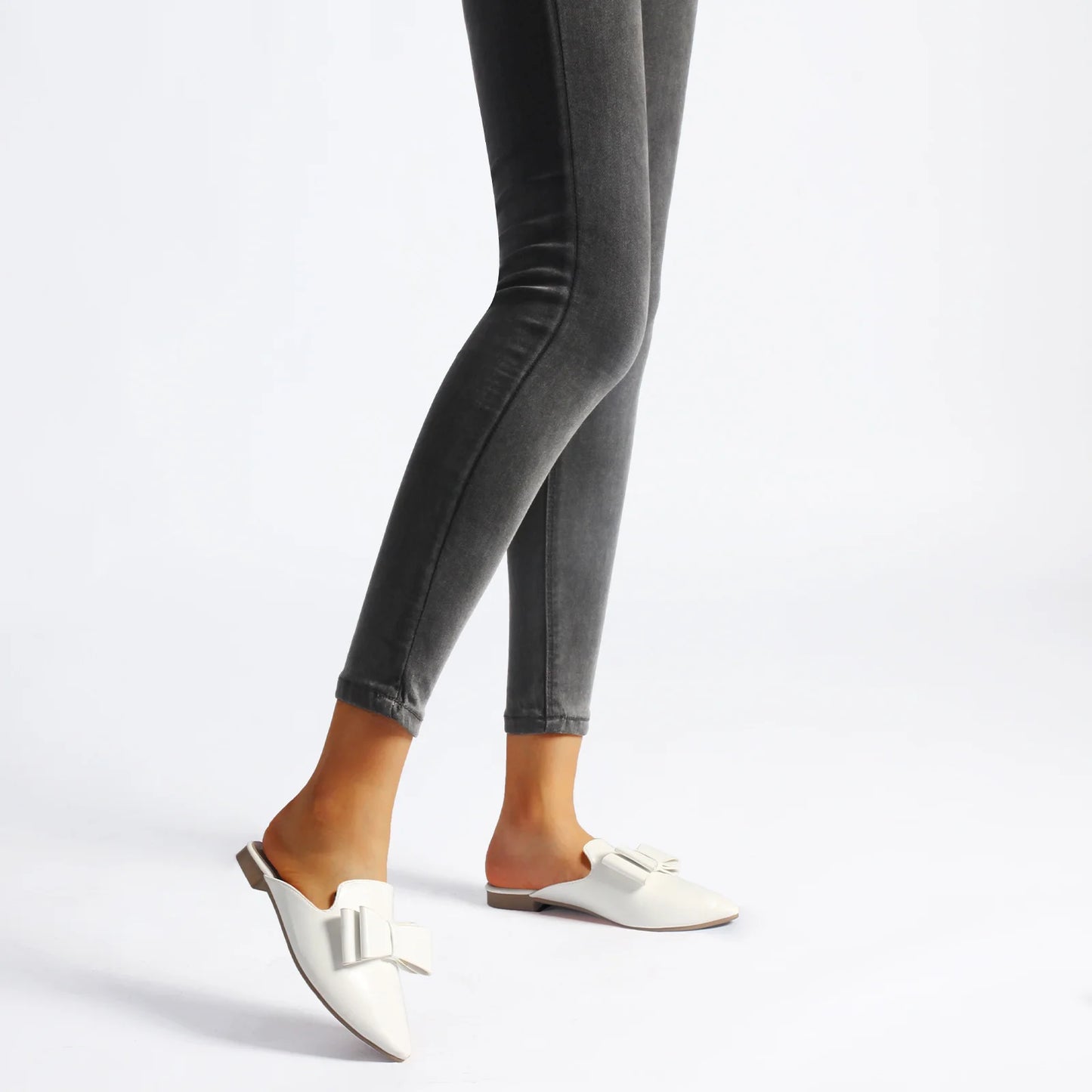 Suede Leather Slip-On Mules shoes