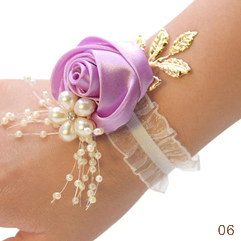 Bridesmaid Faux Rose Bracelet