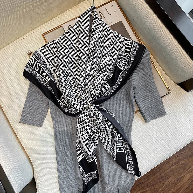 Silk Satin Square Scarf